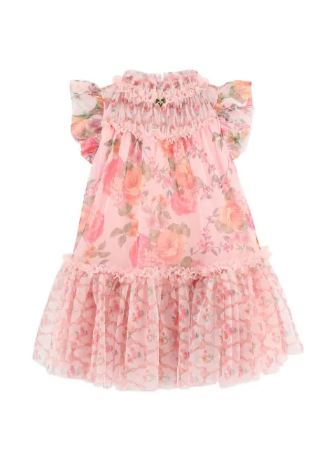 Angel's Face Marigold Primrose ruffled floral dress