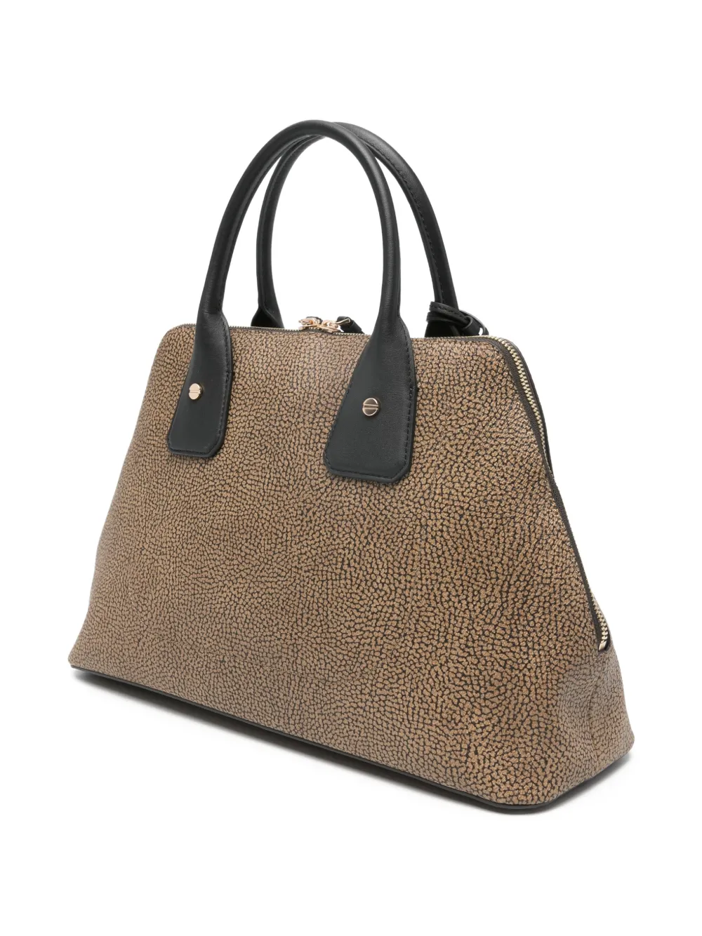 Borbonese Textured Top-handle Tote Bag - Brown 