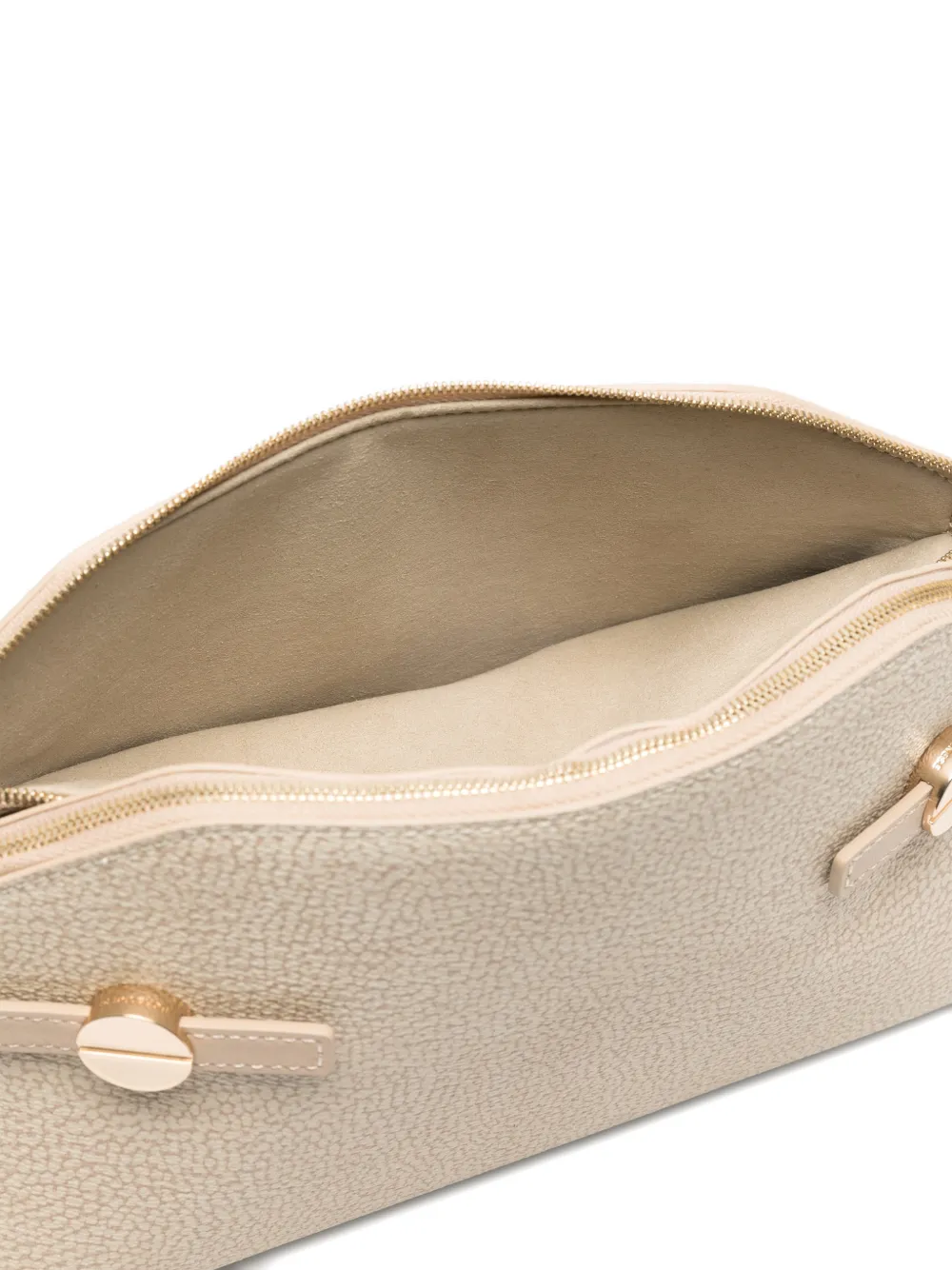 Borbonese Crossbodytas met goudkleurige hardware Beige