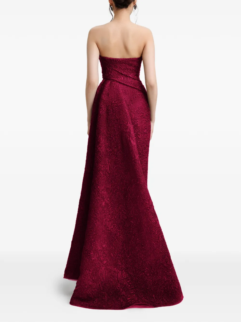 Gemy Maalouf Strapless maxi-jurk Rood