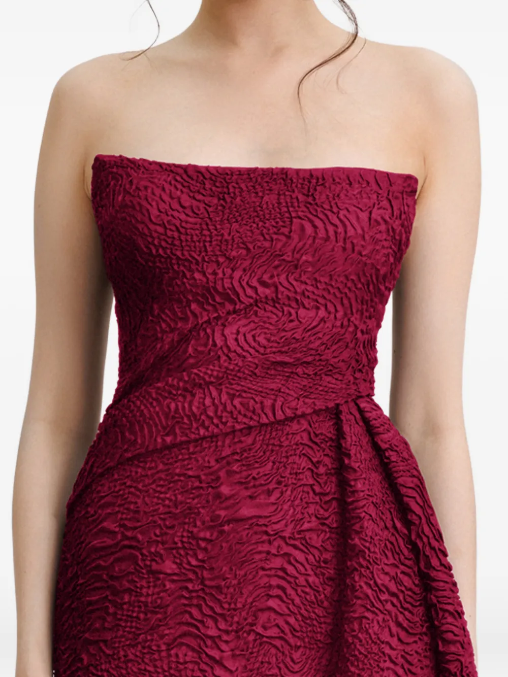 Gemy Maalouf Strapless maxi-jurk Rood