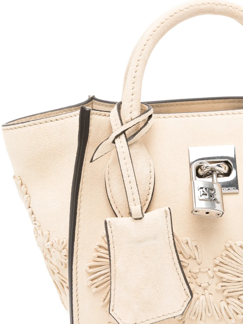 Ermanno Scervino Maggie mini-shopper met bloemendetail Beige