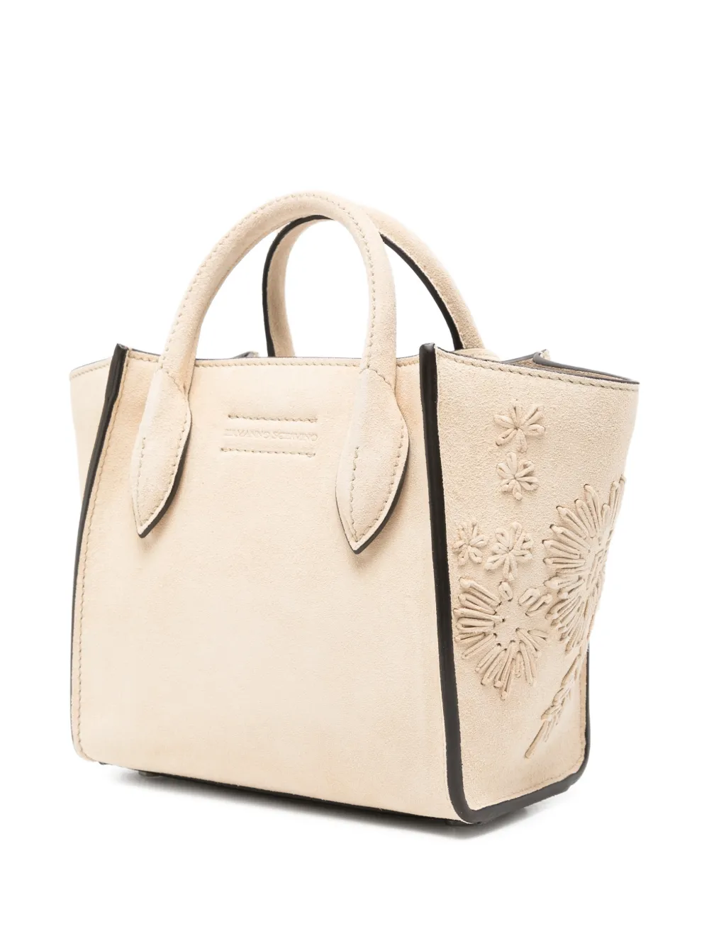 Ermanno Scervino Maggie mini-shopper met bloemendetail Beige