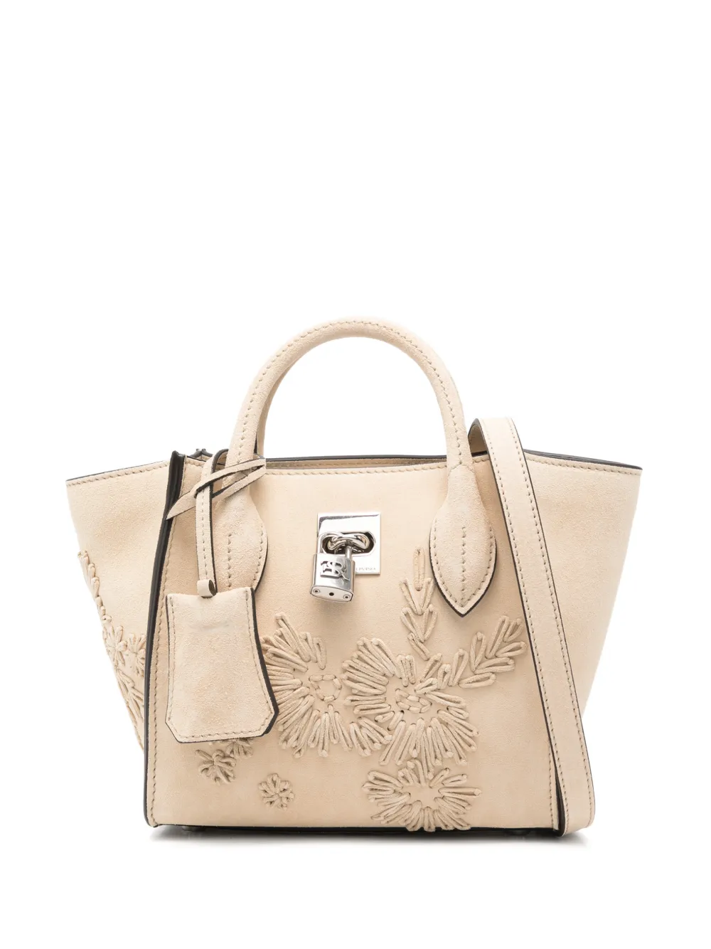 Ermanno Scervino mini Maggie floral-detail tote bag - Toni neutri