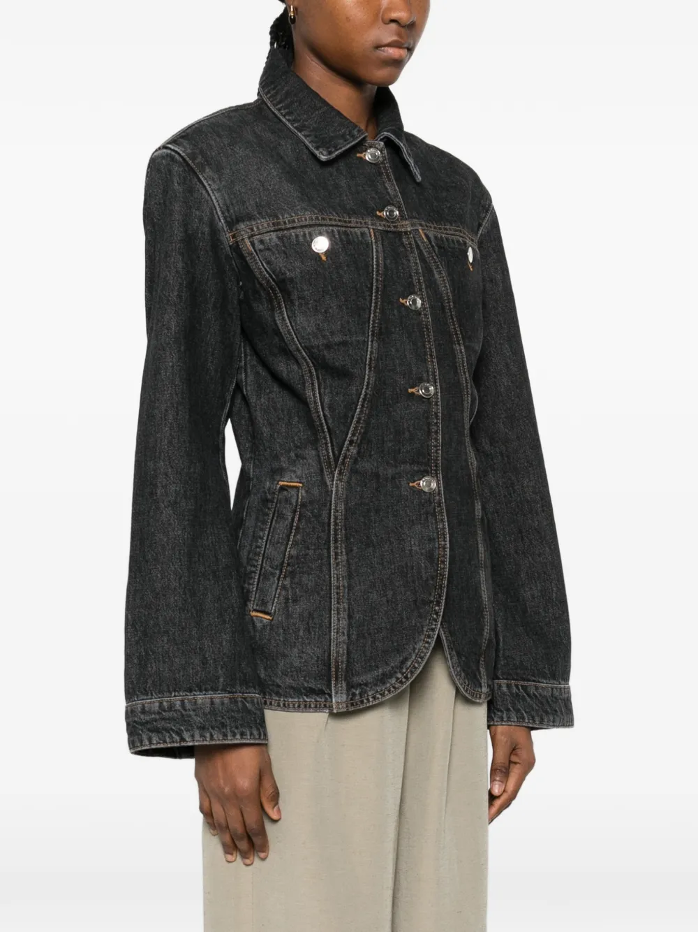  Iro Iloan Denim Jacket - Black 
