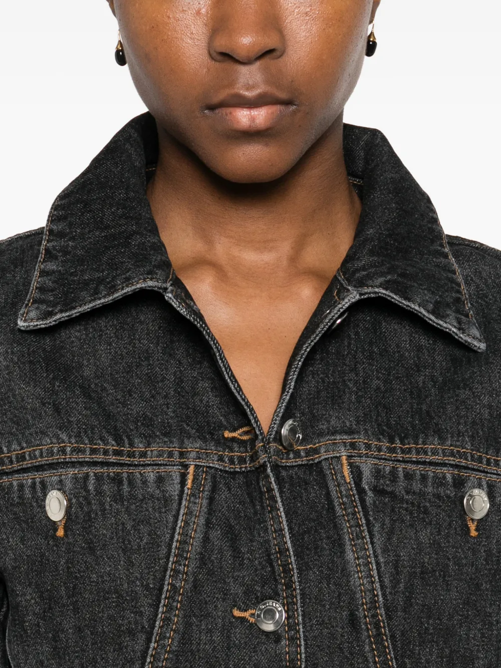 IRO Iloan denim jack Zwart