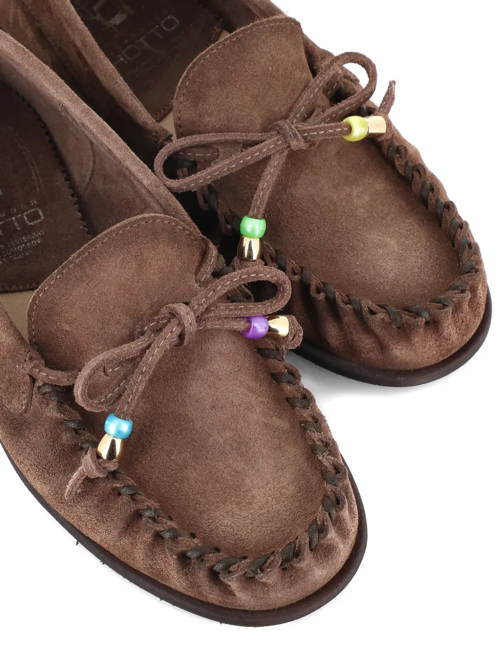 Alexander Hotto Loafers verfraaid met kralen Bruin