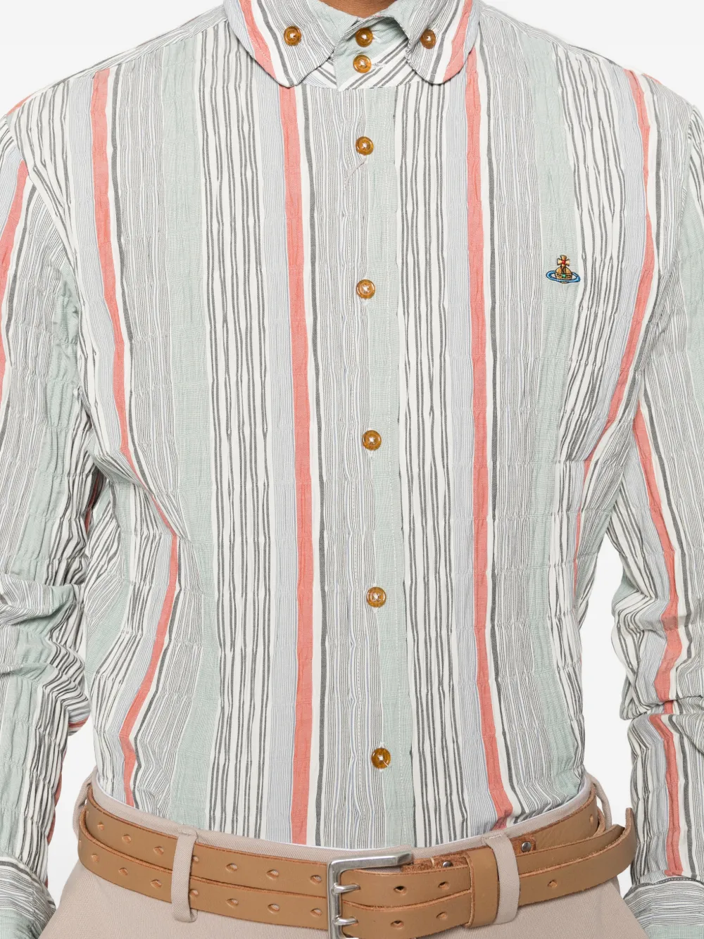 Vivienne Westwood Krall gestreept overhemd Grijs