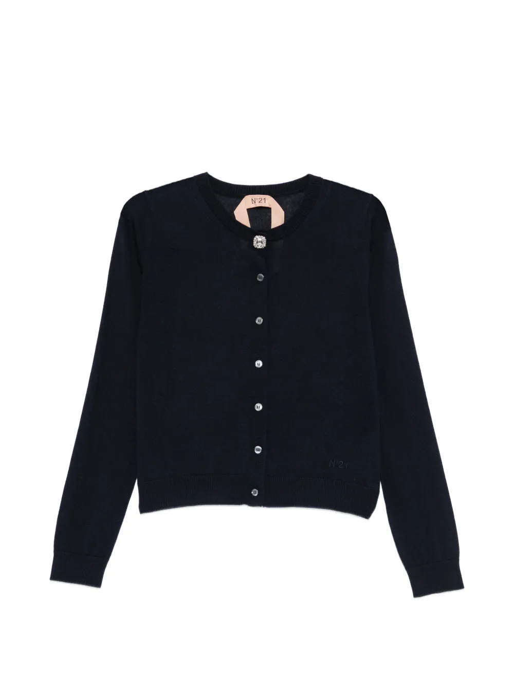 Nº21 crystal-embellished cardigan - Blu