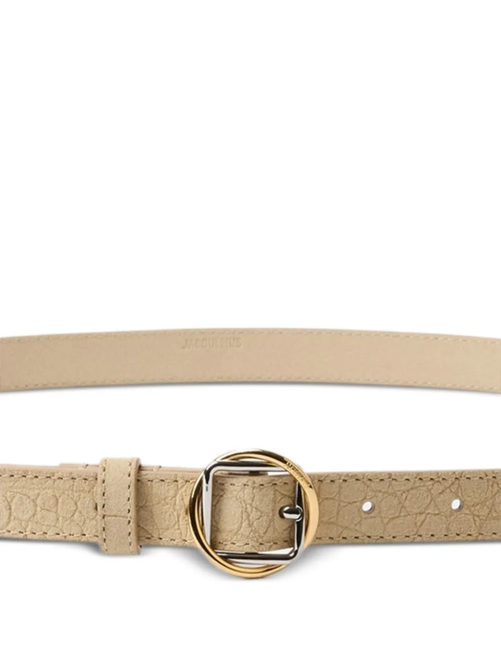 Jacquemus La Ceinture Salon riem met krokodillen-reliëf Beige