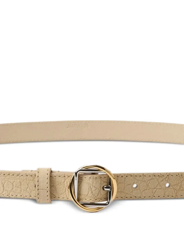 Jacquemus La Ceinture Salon crocodile-embossed Belt  display picture 3