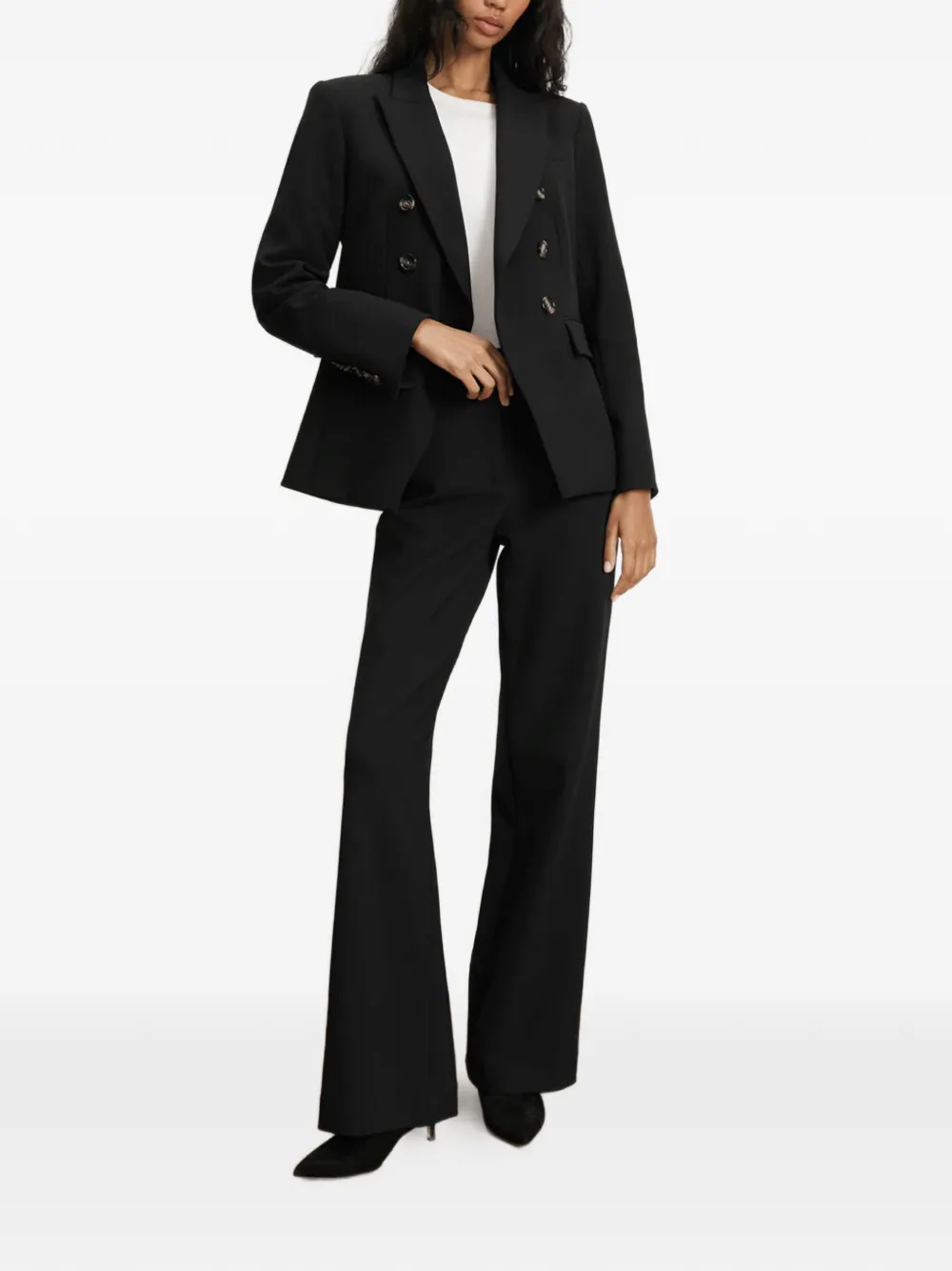 Veronica Beard Miller Dickey blazer met dubbele rij knopen Zwart