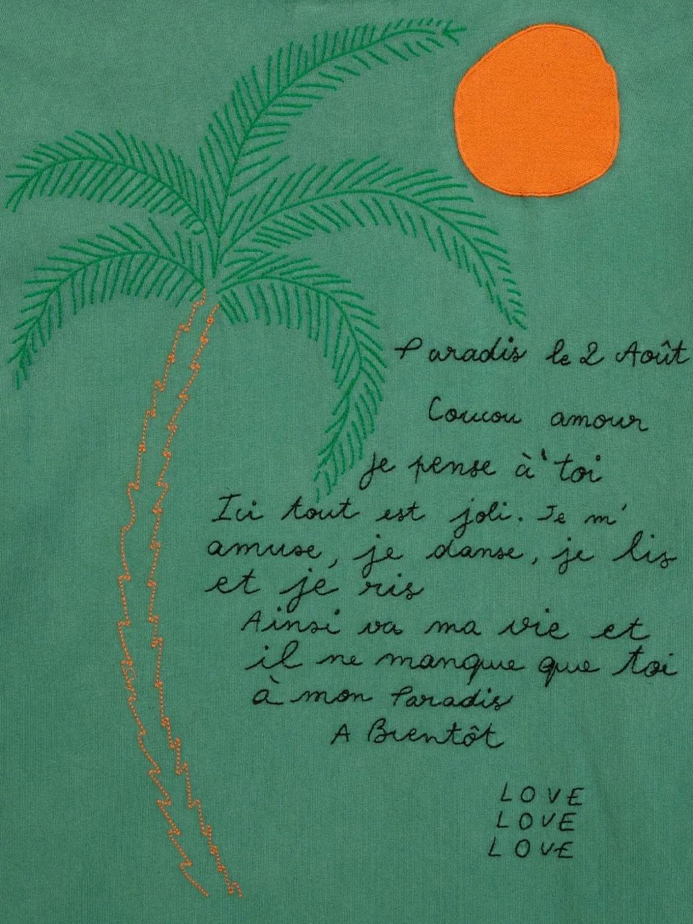  Maison Labiche Patureau Palm Paradise T-shirt - Green 