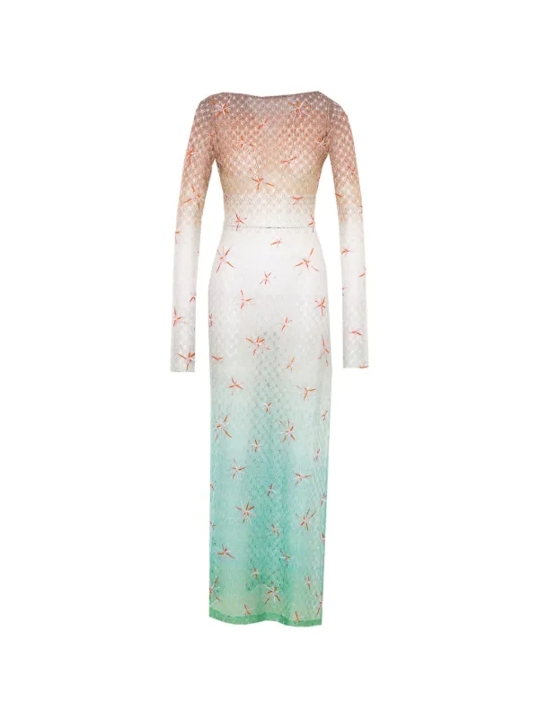 missoni evening dresses Viscose Blend Long dress with Chevron Pattern