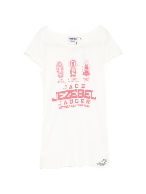 Jade Jagger logo-print T-shirt