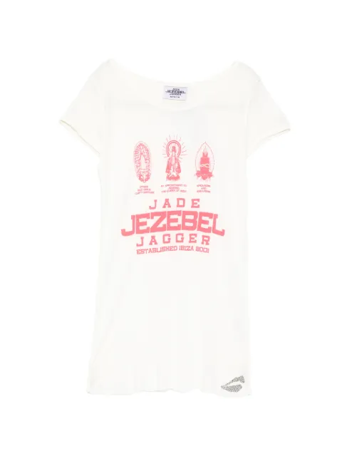 Jade Jagger logo-print T-shirt