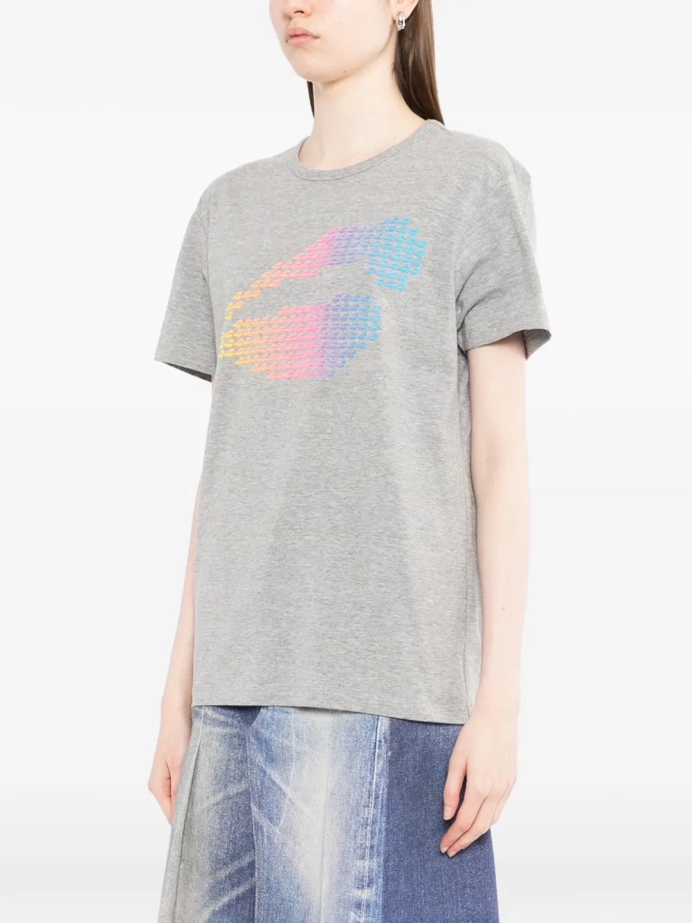  Jade Jagger Printed T-shirt - Grey 