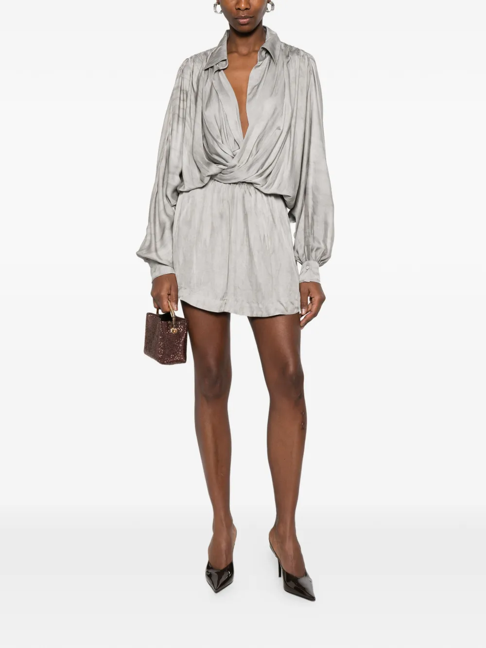  The Andamane Gathered Dress - Grey 