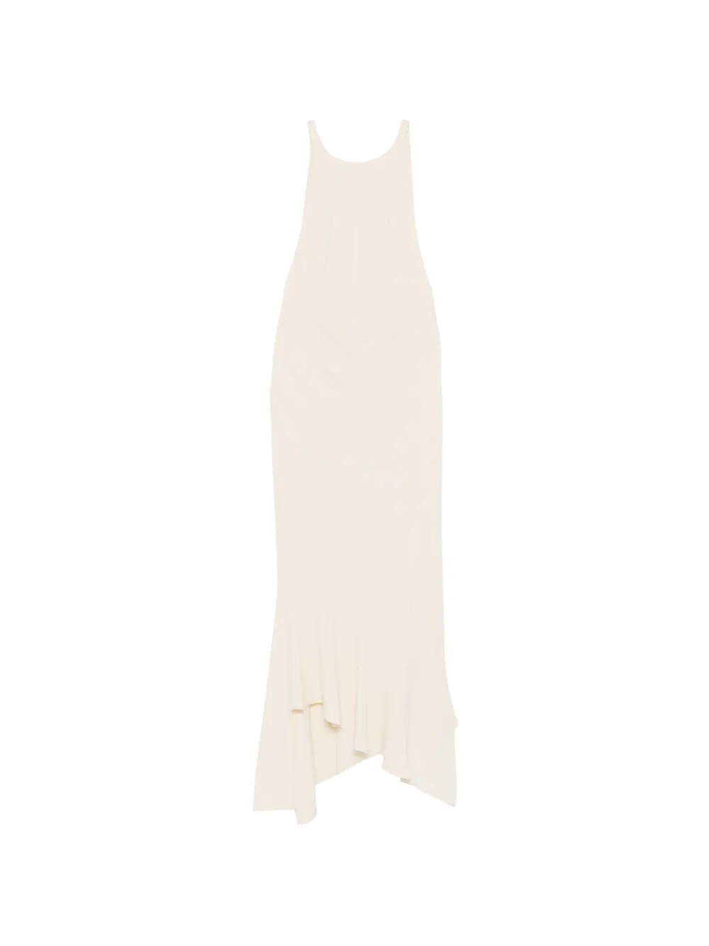 THE ANDAMANE Carmen ruffled midi dress - Toni neutri