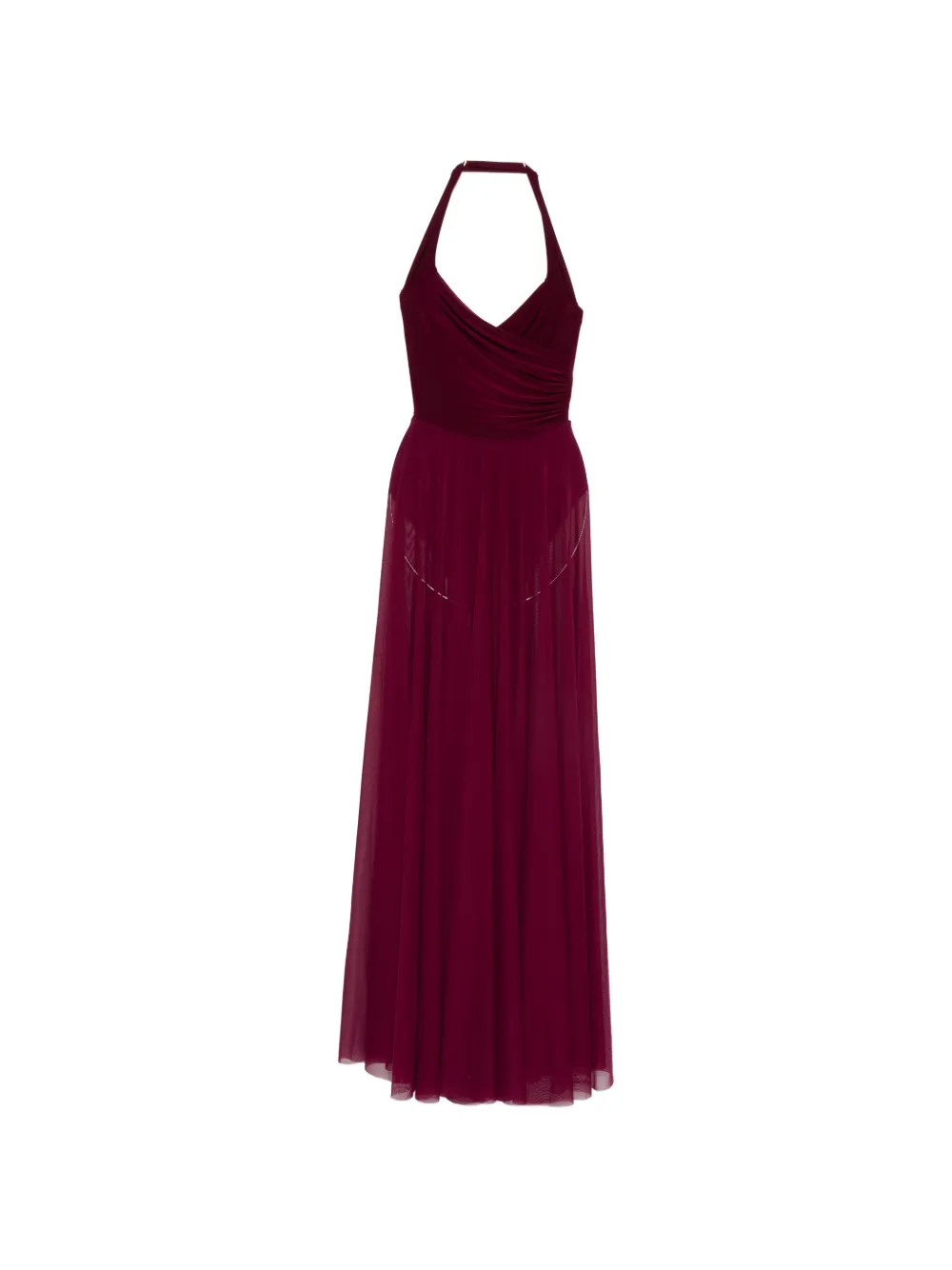 Norma Kamali halter draped maxi dress - Rosso