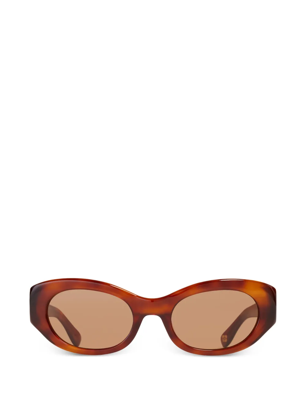 GANNI x Ace & Tate Dakota oval-frame sunglasses - Marrone