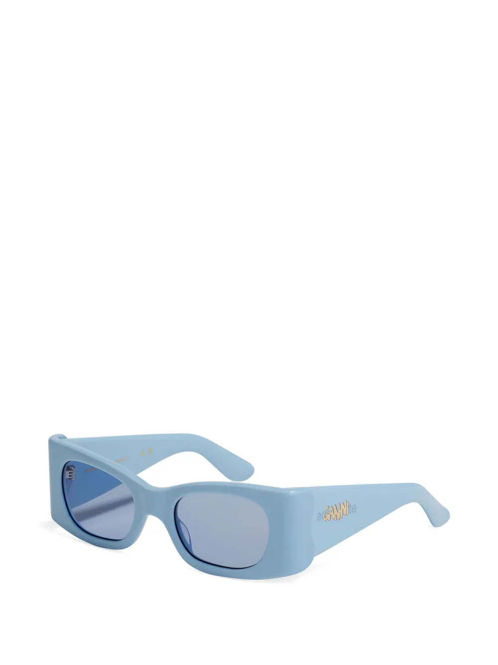  Ganni X Ace & Tate Kayla Rectangle Sunglasses - Blue 