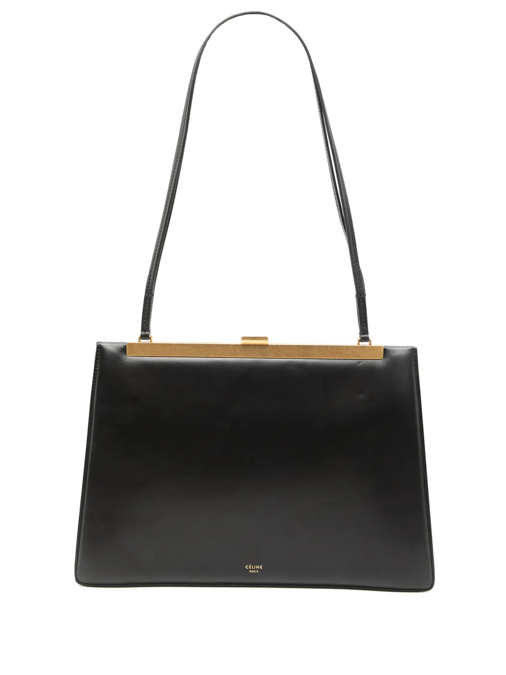 Celine Pre-Owned Borsa a spalla Soft Clasp media in pelle di vitello liscia 2018 - Nero