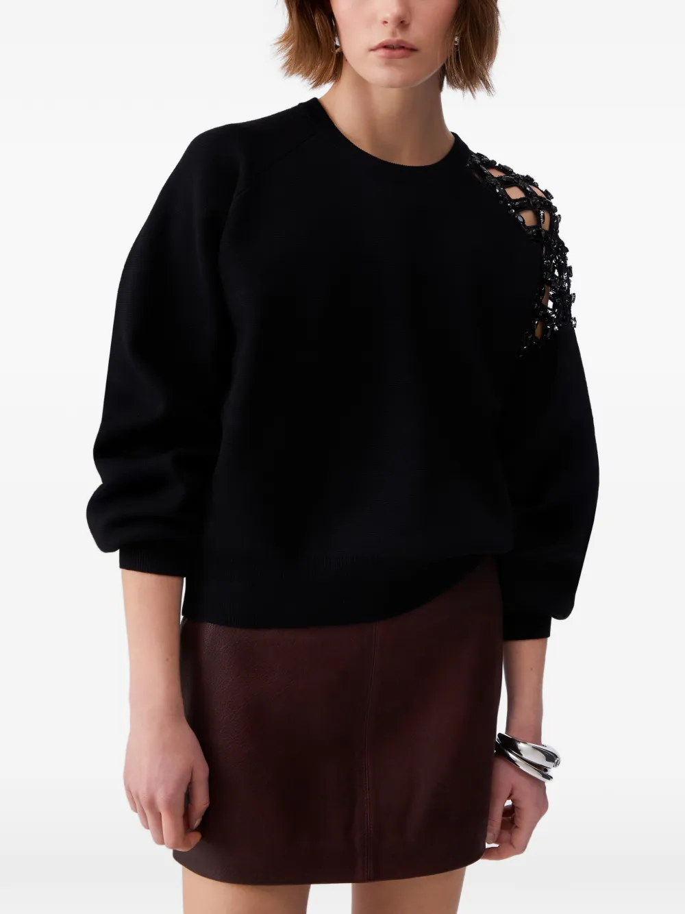LIU JO crew-neck sweater - Nero