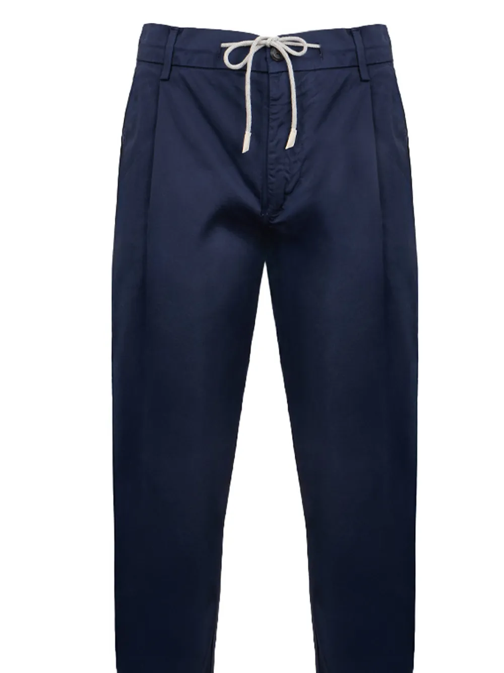 Eleventy Broek met trekkoord Blauw
