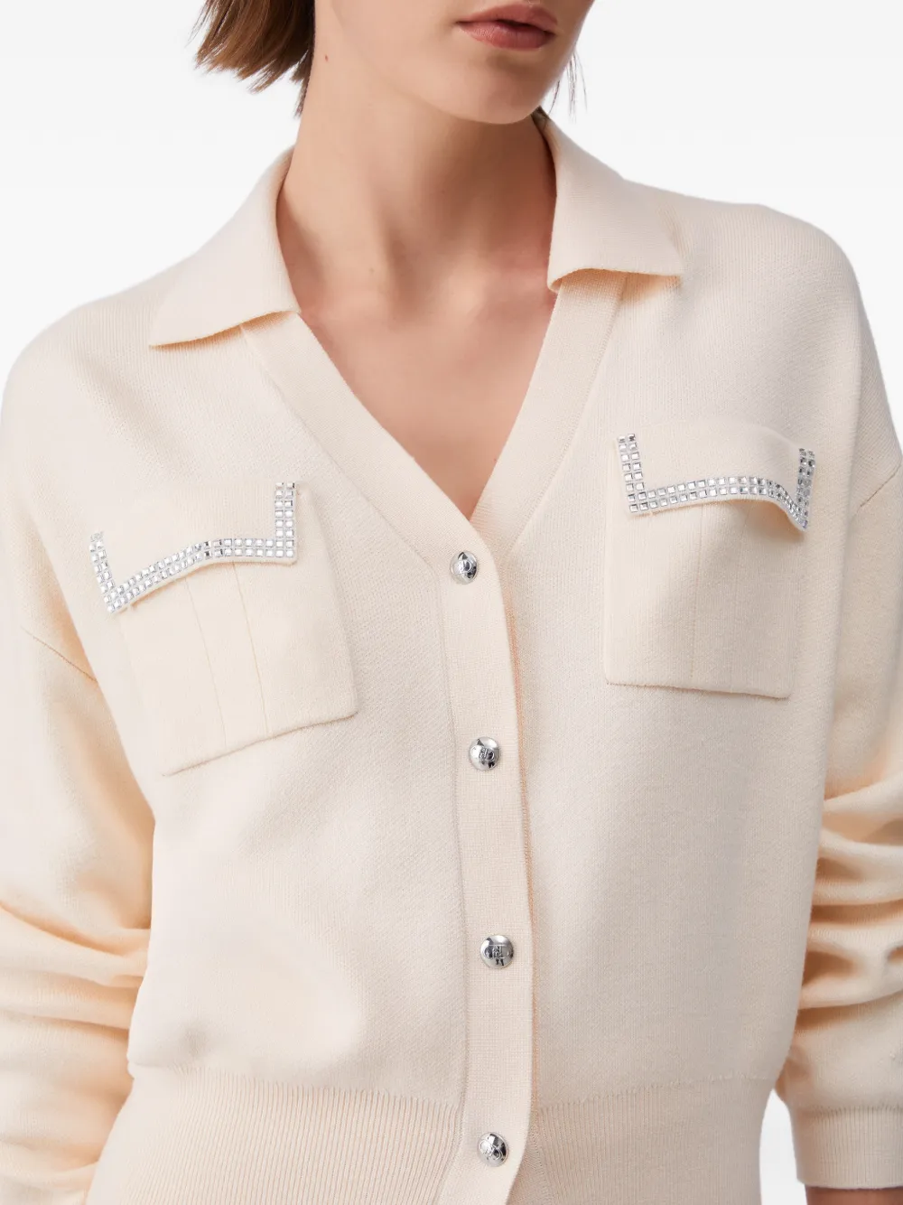 LIU JO Vest verfraaid met kralen Beige