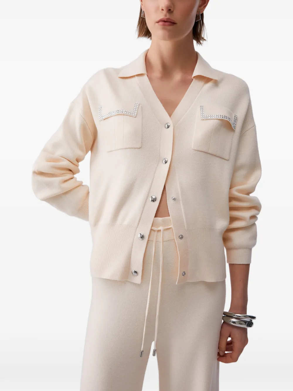 LIU JO Vest verfraaid met kralen Beige