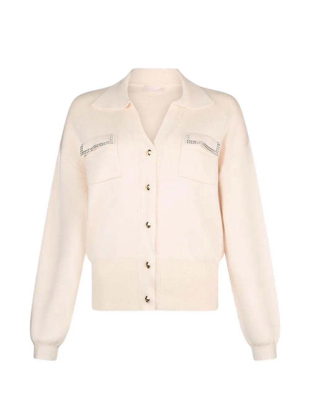 LIU JO Vest verfraaid met kralen Beige
