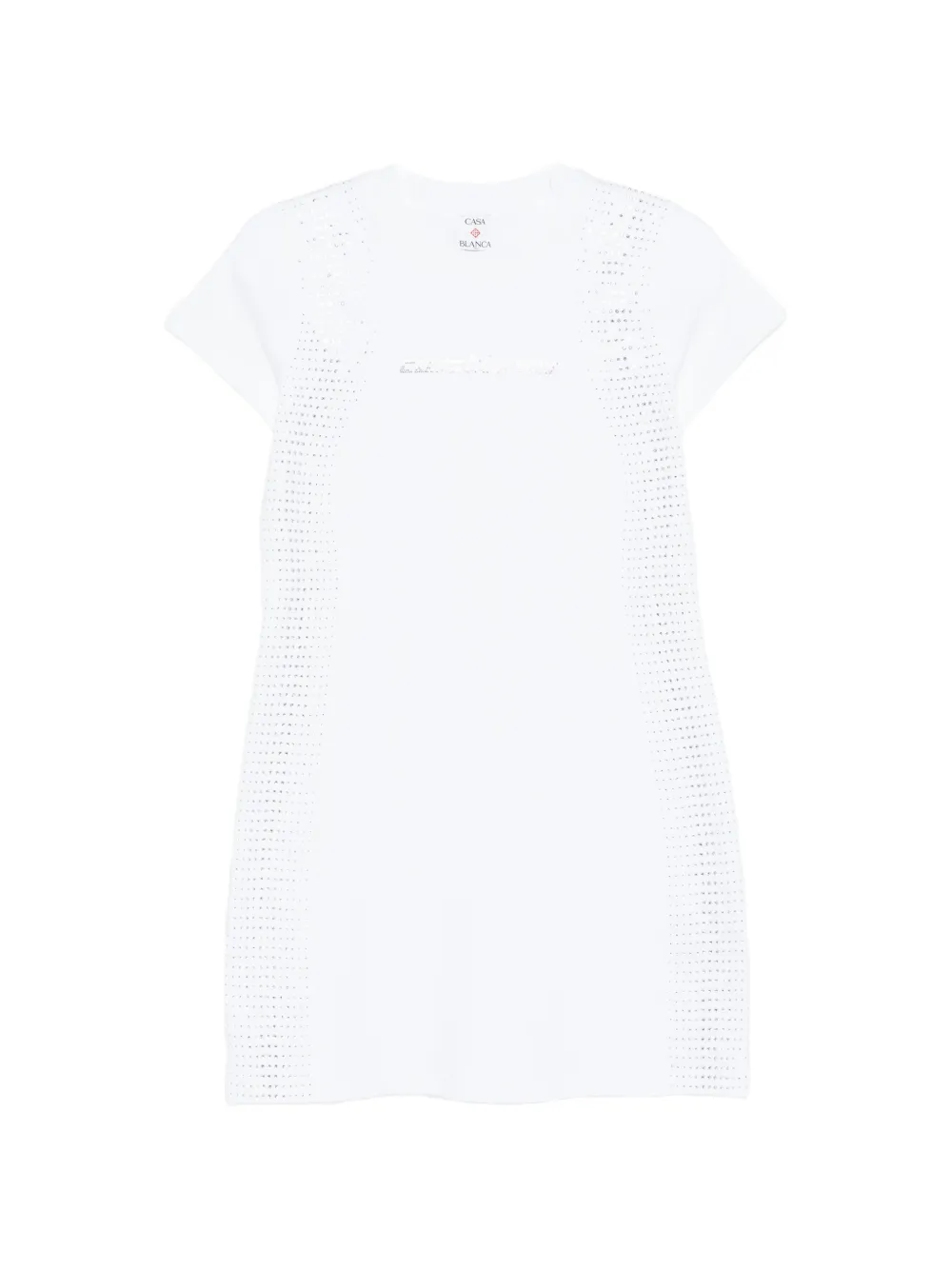 Casablanca crystal-embellishment mini dress - Bianco
