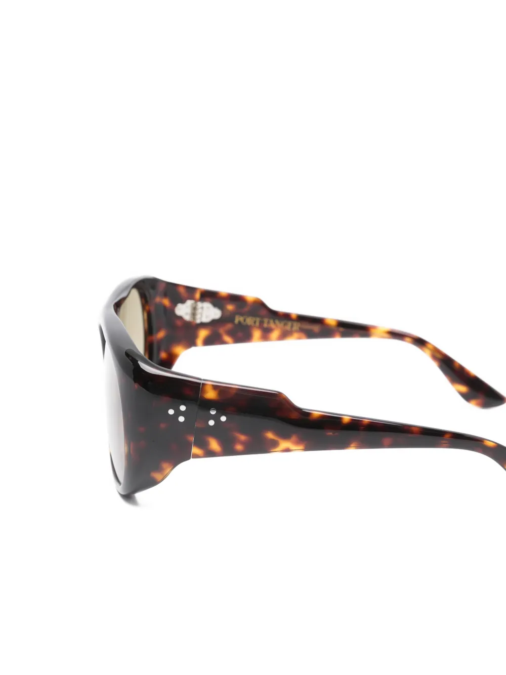  Port Tanger Oval-frame Sunglasses - Brown 