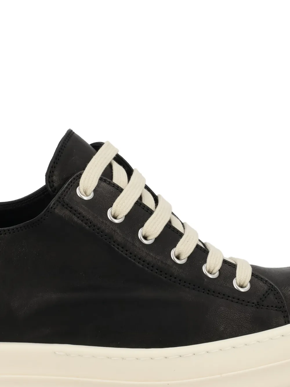 Rick Owens leather sneakers Zwart