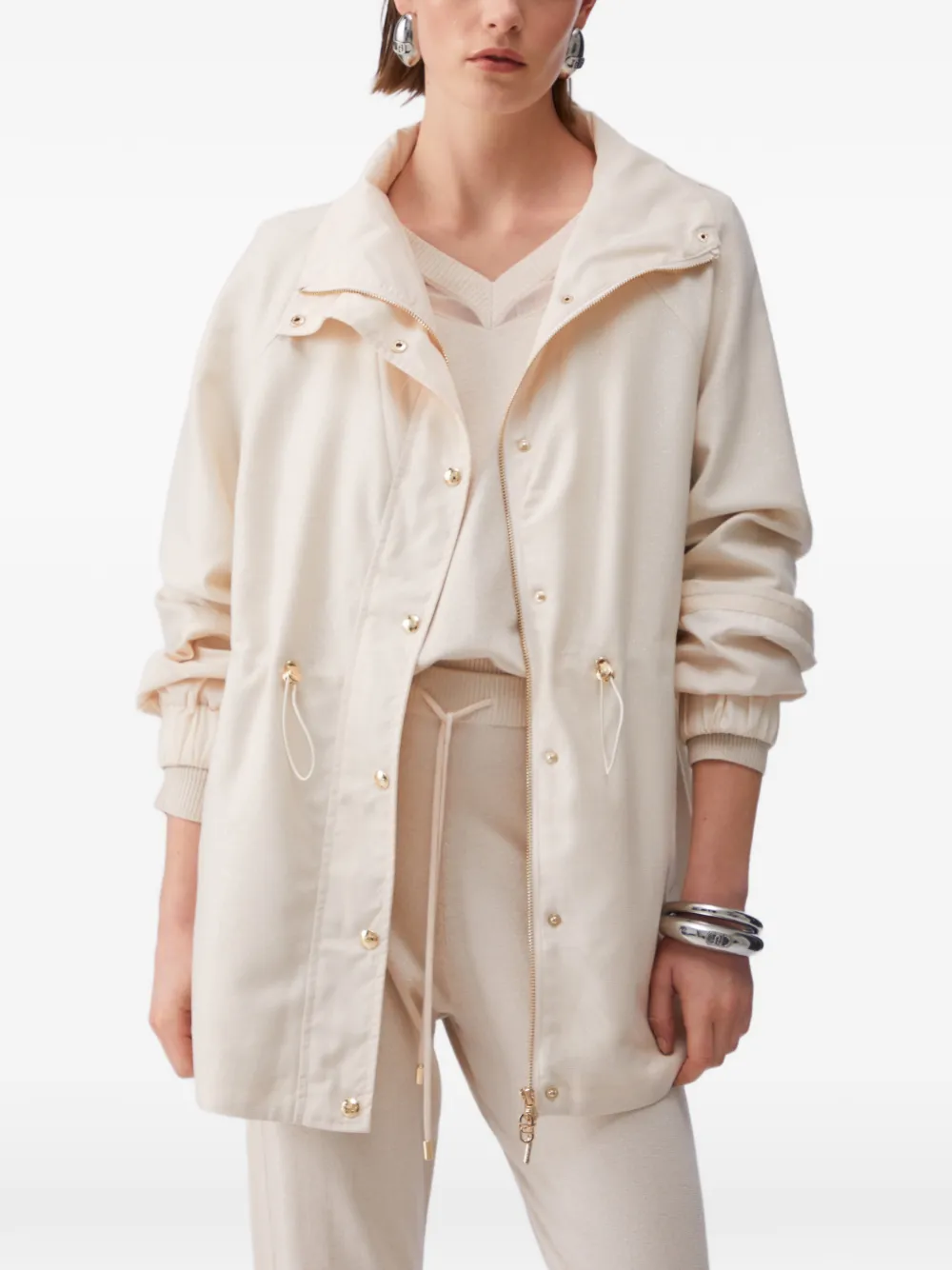  Liu Jo Drawstring-waist Pocket Jacket - Neutrals 