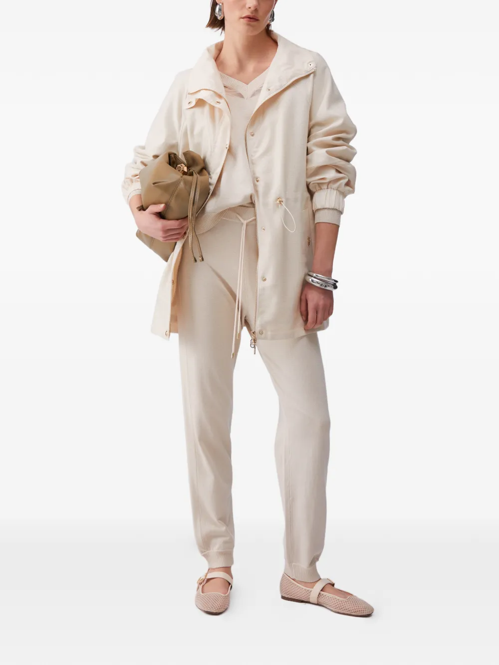  Liu Jo Drawstring-waist Pocket Jacket - Neutrals 