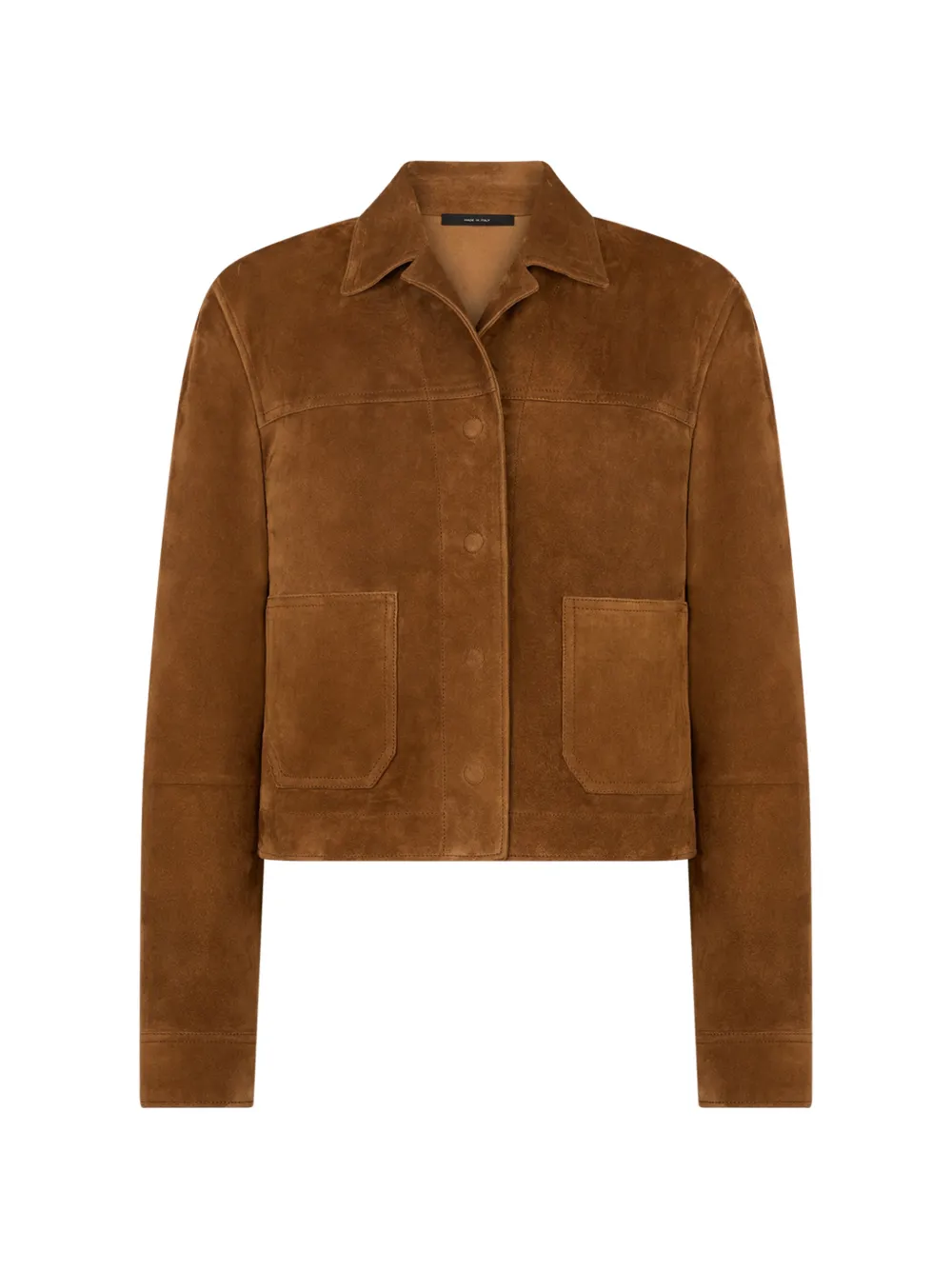 TOM FORD buttoned-up suede jacket - Marrone