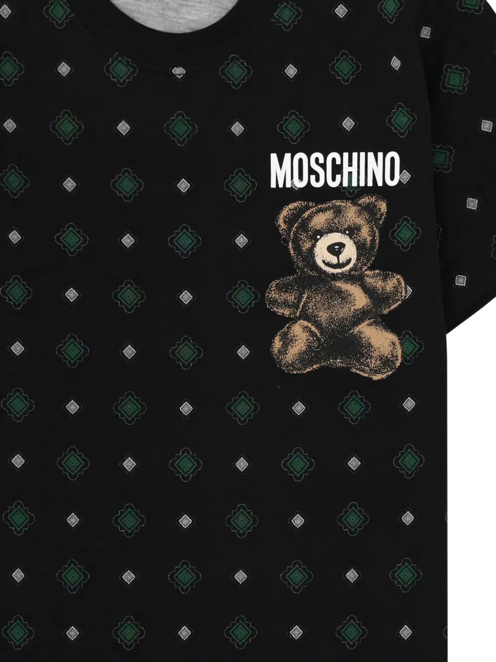 Moschino T-shirt met teddybeerprint Zwart
