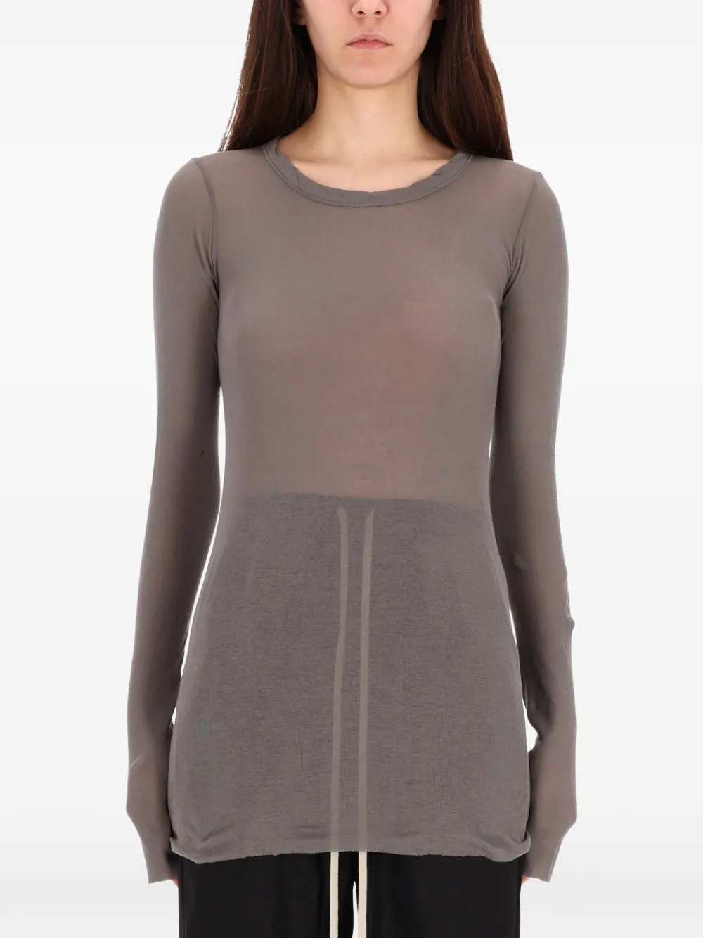 Rick Owens long-sleeves T-shirt - Grigio