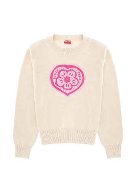 Kenzo Boke Heart cable-knit sweater