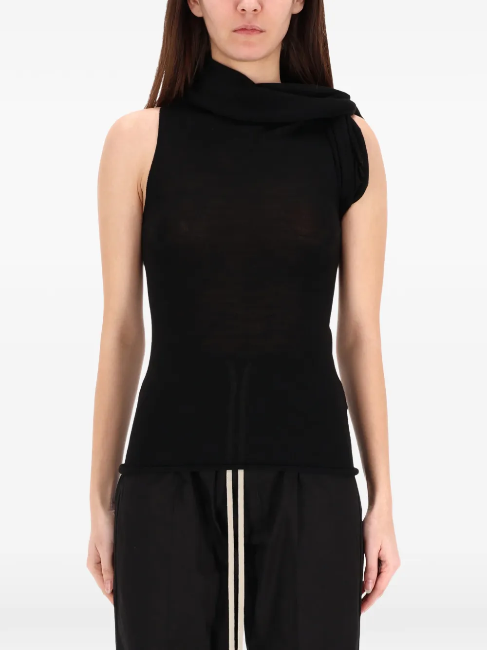 Rick Owens draped top - Nero