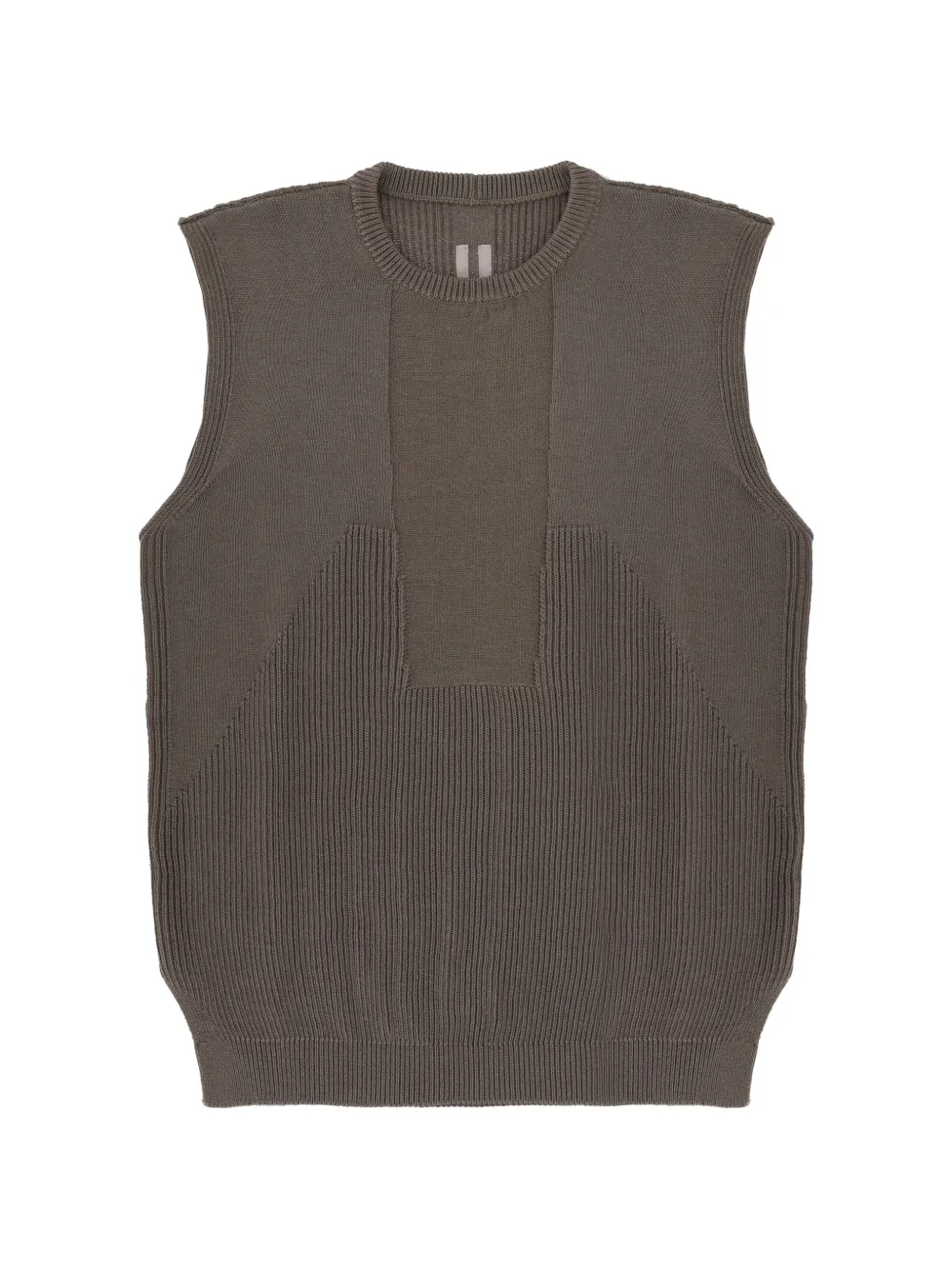 Rick Owens ribbed-knit vest - Marrone