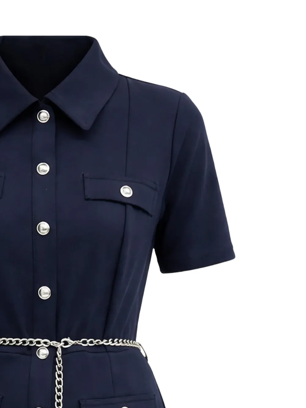 Michael Kors Blousejurk met kettingriem Blauw
