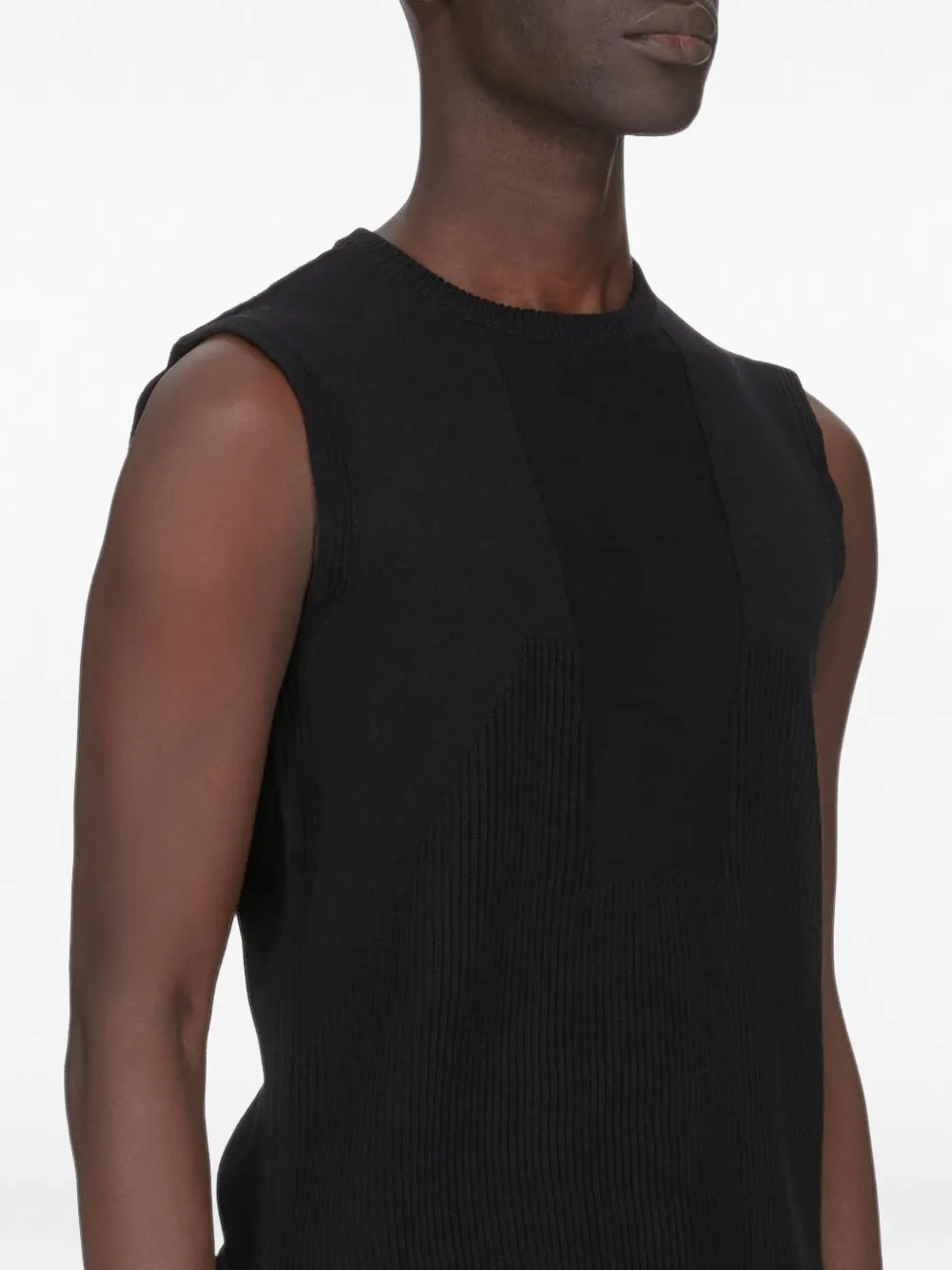 Rick Owens Geribbelde top Zwart