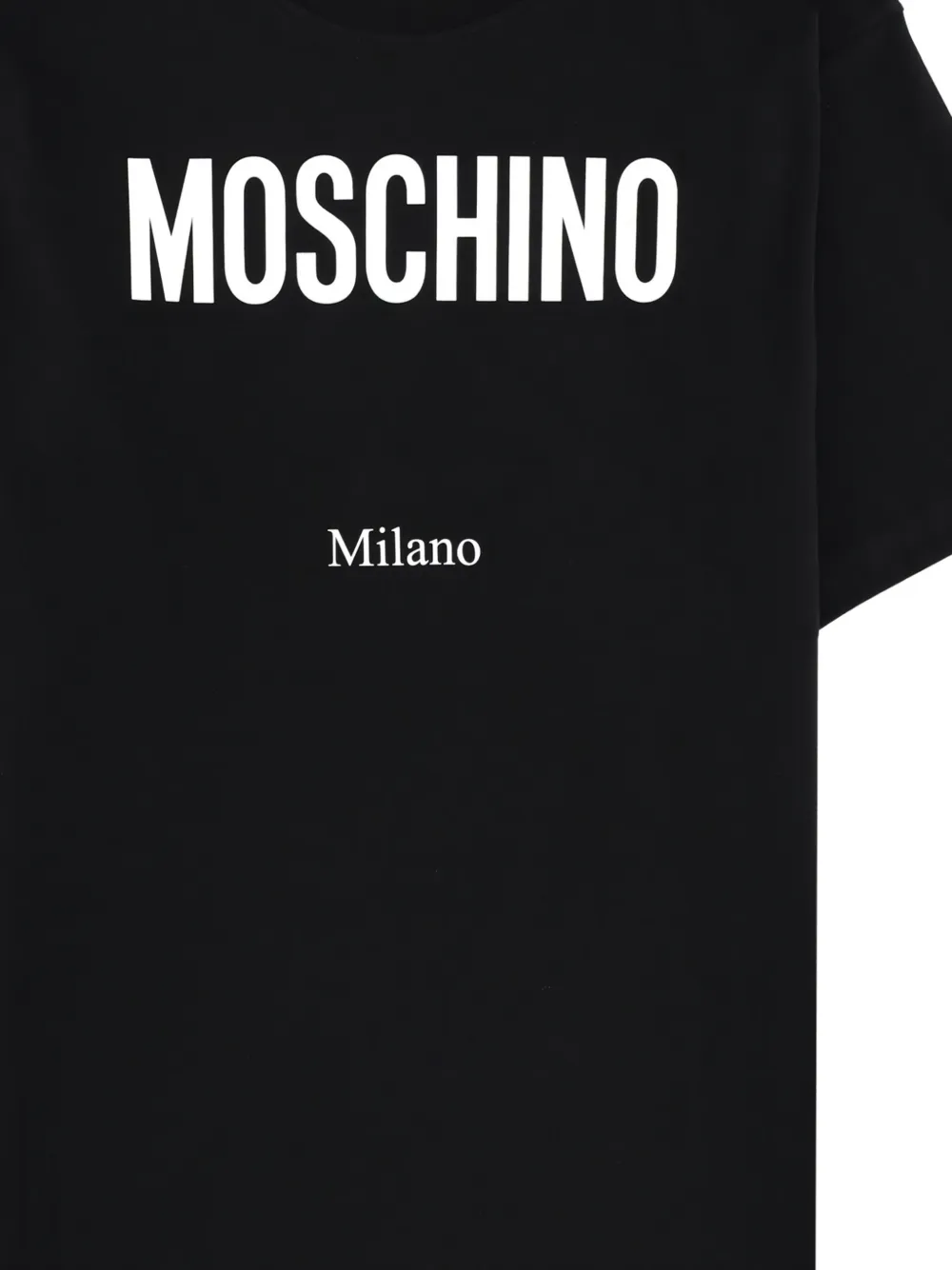 Moschino Jersey T-shirt van biologische katoen met print Zwart