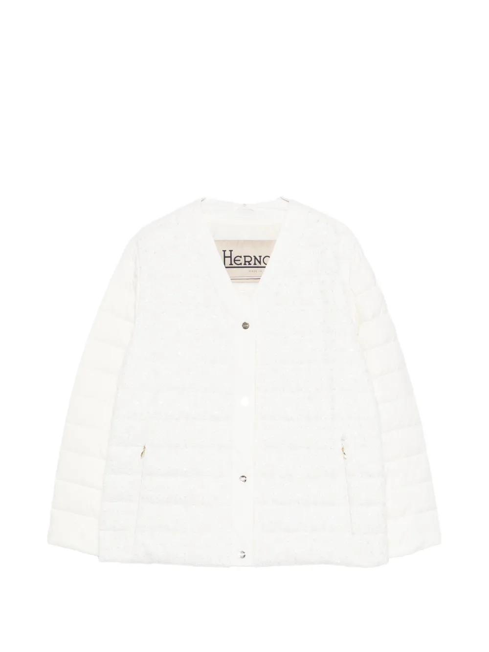 Herno buttoned puffer jacket - Bianco