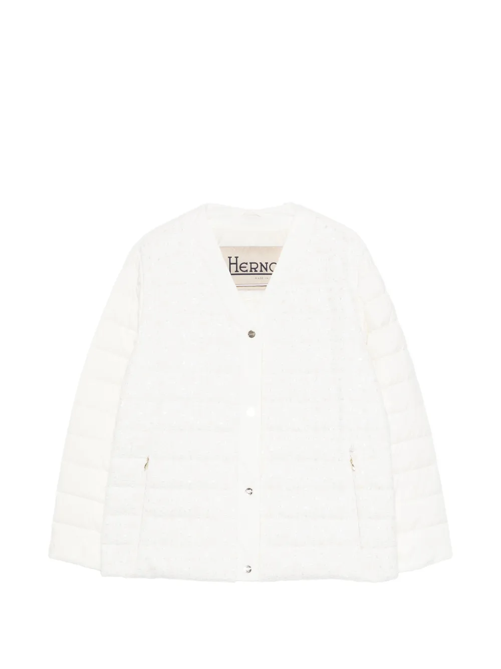 Herno buttoned puffer jacket - Bianco