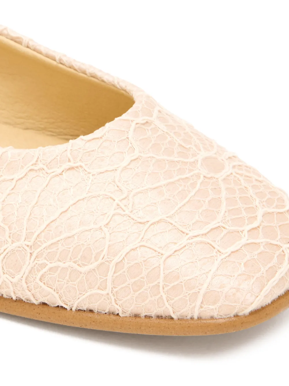 ANDANINES Ballerina's met kant Beige