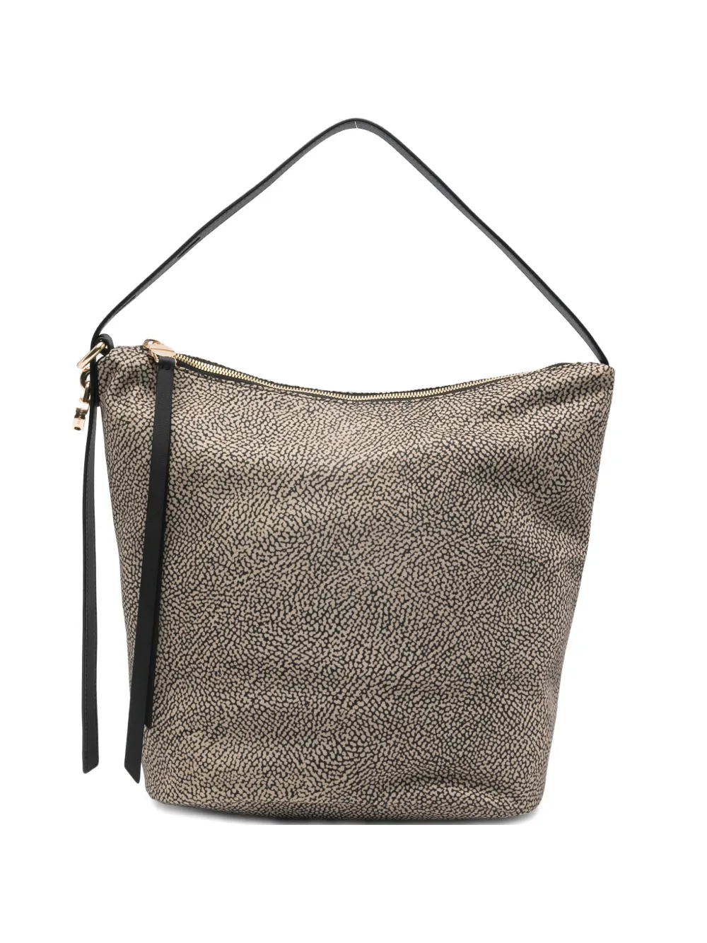 Borbonese Dotted Zip Tote Bag In Neutral